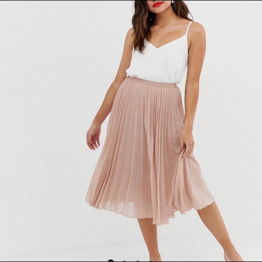 ASOS design midi pleated skirt